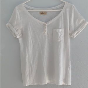 Hollister White Basic Tee